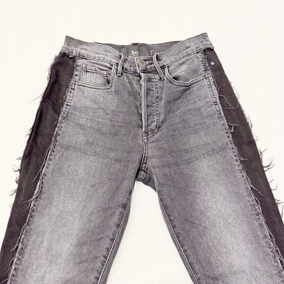 3x1 Fringe Accent Straight Leg Denim Jeans Size 25 - Picture 5 of 6